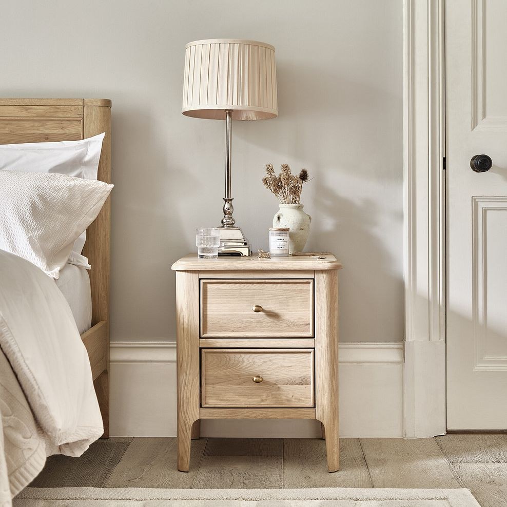 Newton Solid Oak Two-Drawer Bedside